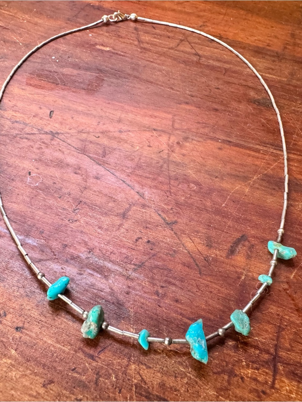 Sterling Silver 925 Vintage Turquoise Necklace